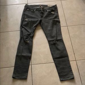 Rag & Bone Distressed Gray Jeans
